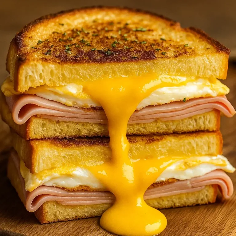 Egg Ham Breakfast Sandwich