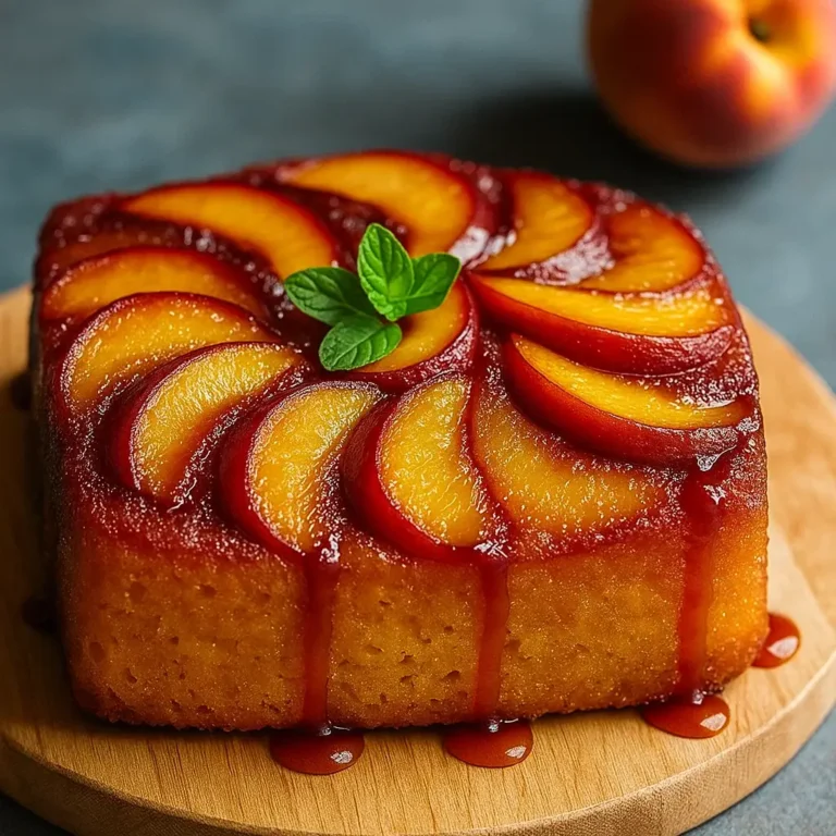 Bourbon Peach Upside Down Cake