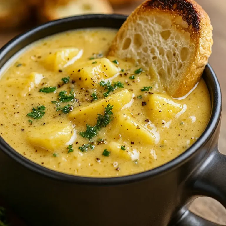 Hearty Cheddar Garlic Herb Potato Soup