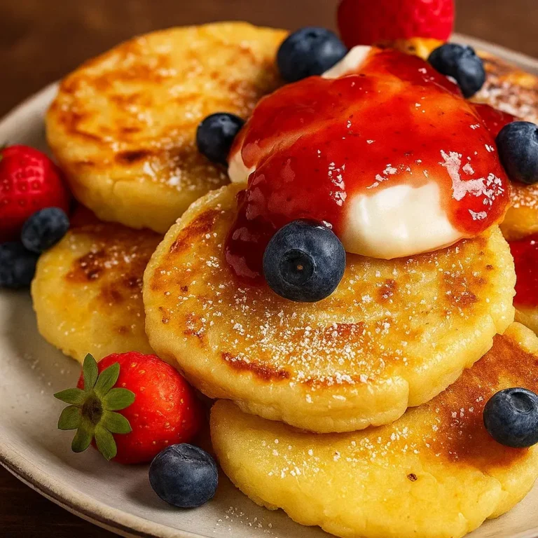 Syrniki Russian Cheese Pancakes