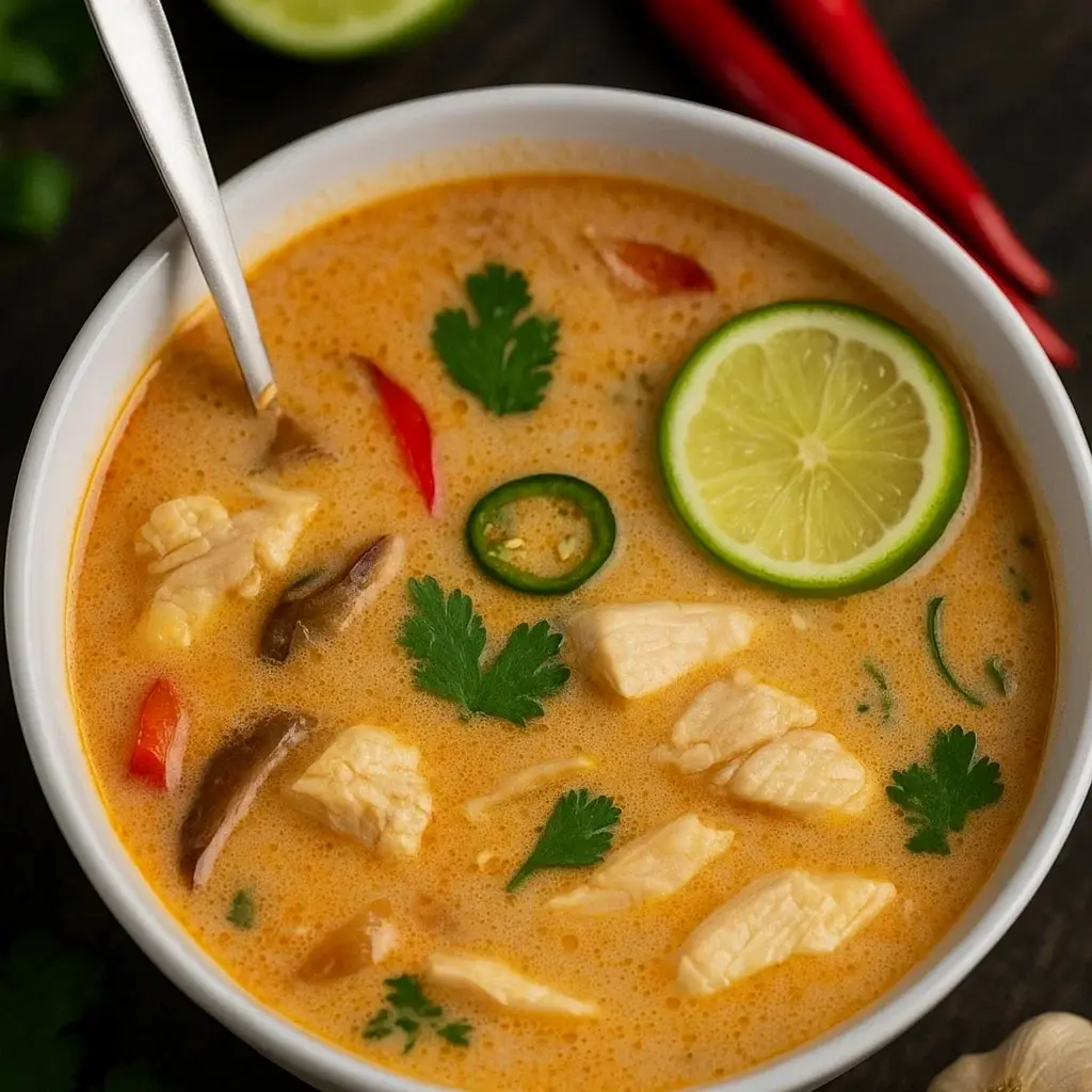 Crockpot Thai Coconut Chicken Soup