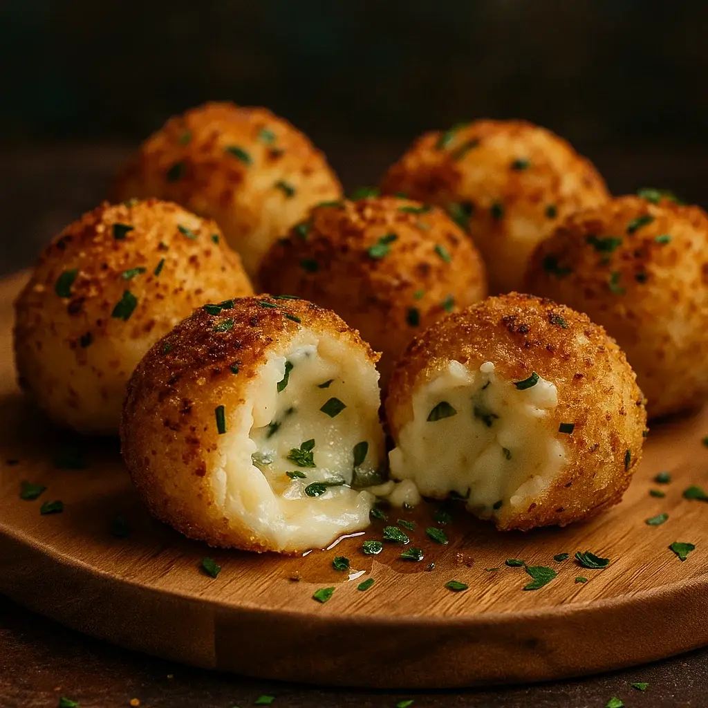 Crispy Air Fryer Cheesy Mashed Potato Balls