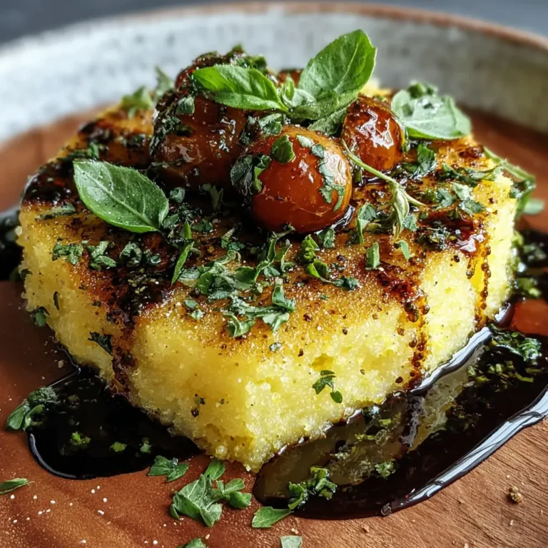 Savory Herbed Polenta Roasted Tomato Bake