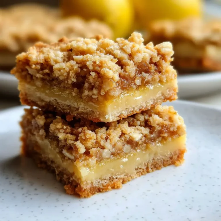 Lemon Oatmeal Crumble Bars